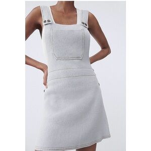 Zara Light Blue Overall Dress